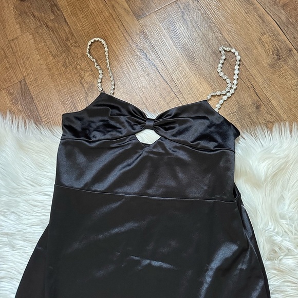 MESHKI Arianna Diamante Strap Cut Out Mini Dress - Picture 4 of 6